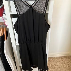 black mini party dress